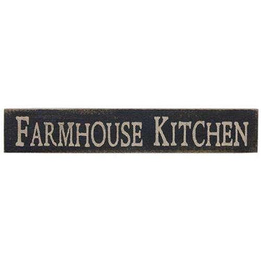 Farmhouse Kitchen Vintage Look Sign, Black - The Fox Decor
